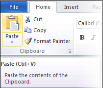 Die Paste Kontrolle in Word 2010